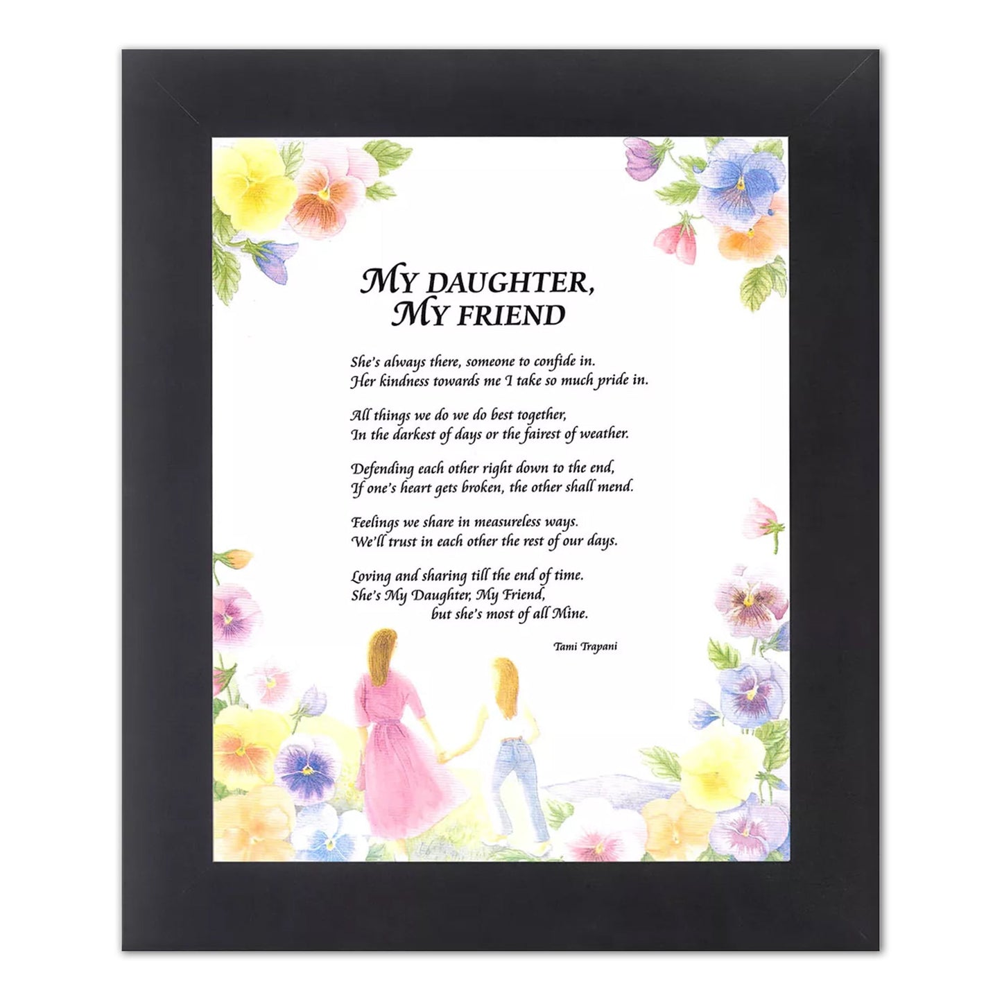 My Daughter My Friend Poem Wall Picture 8x10 Art Print