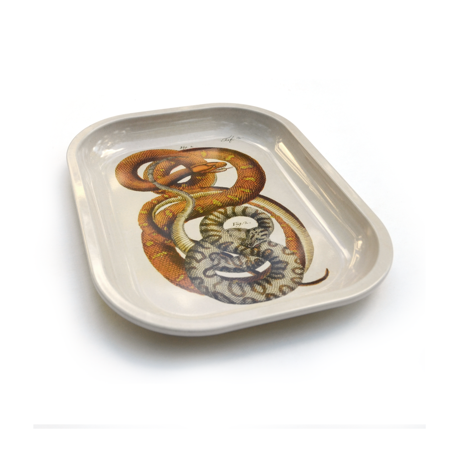 Small Metal Snake Ritual Trinket Tray / Rolling Tray
