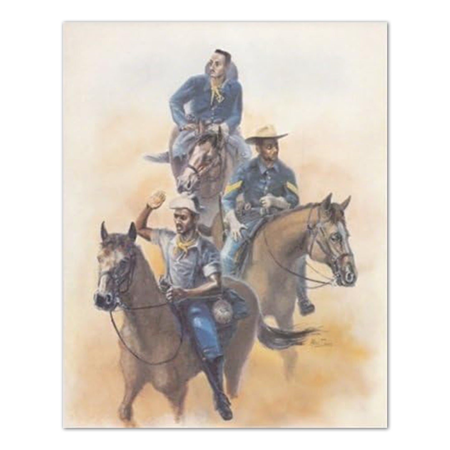 Buffalo Soldier African American Calvary Scouts Wall Art Print 16x20