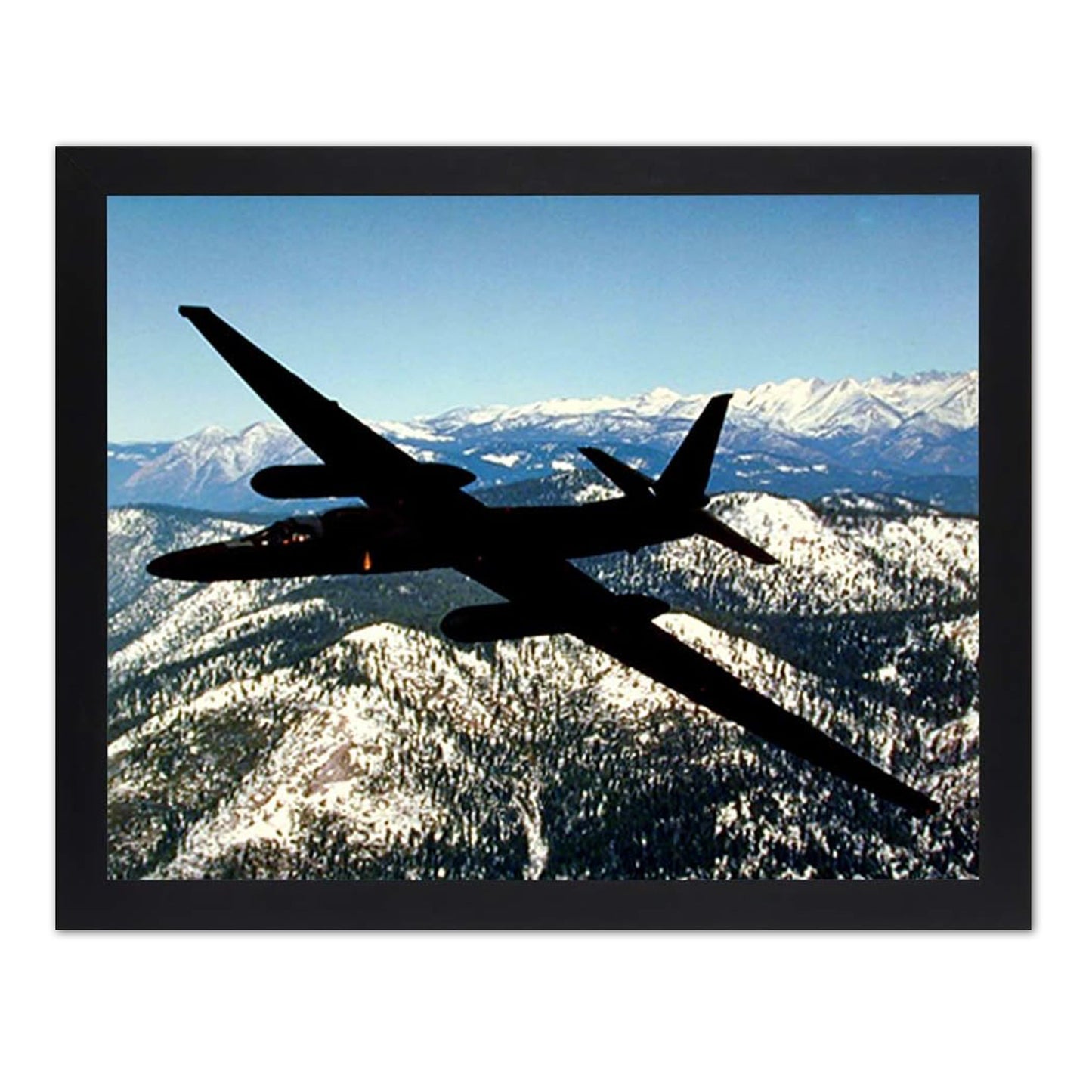 USAF U2 Spy Plane Jet Airplane Picture Black Framed Art Print