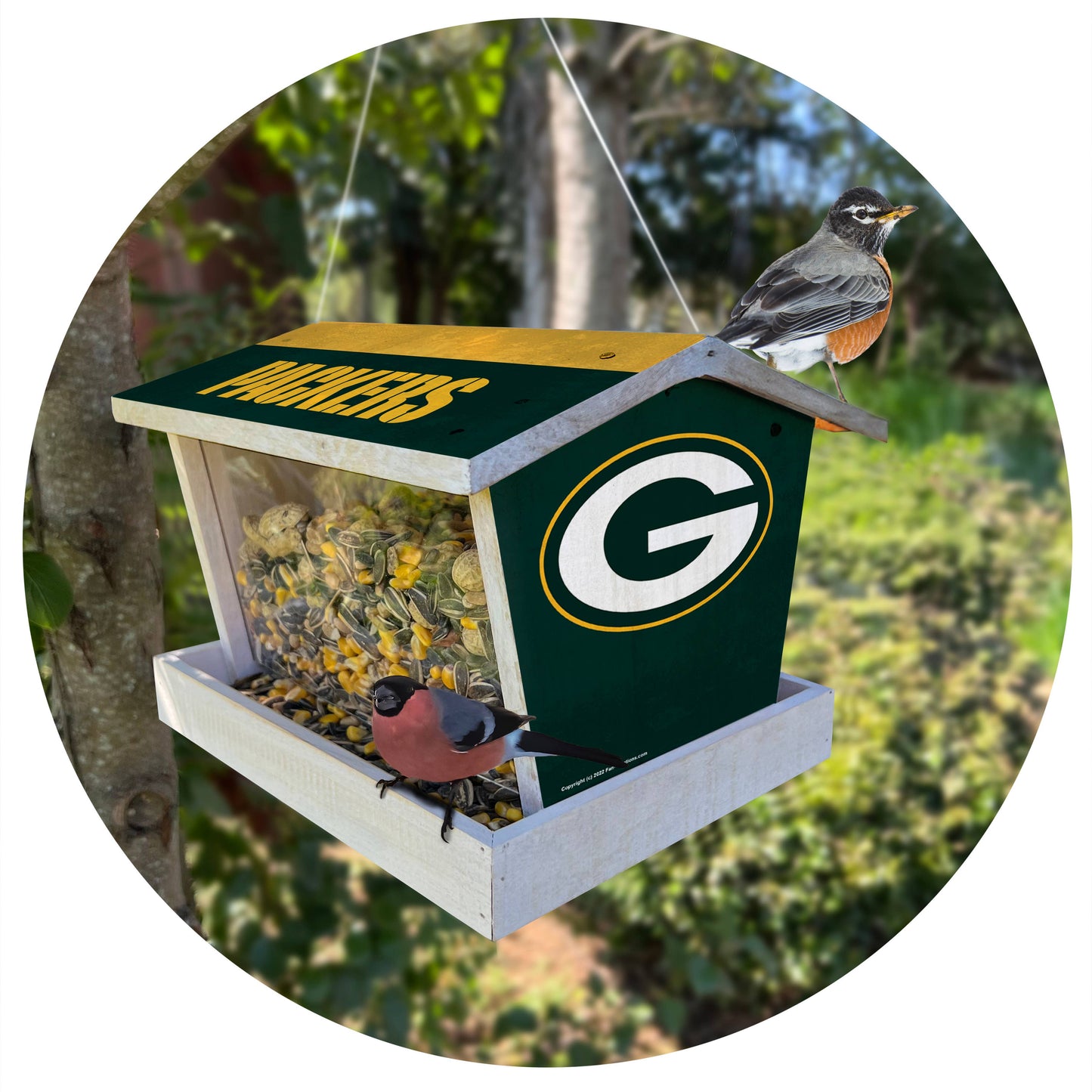 Green Bay Packers Bird Feeder - Assembled
