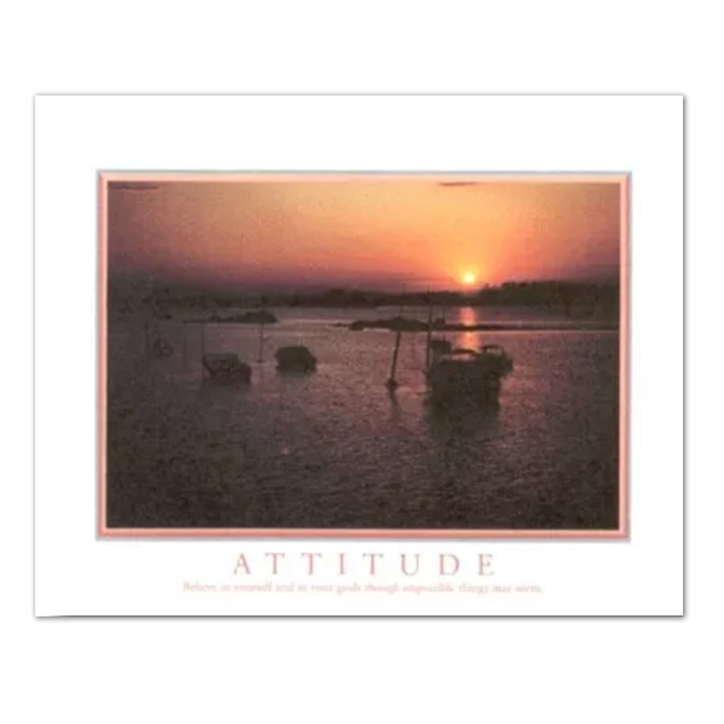 Attitude Motivational Boat Wall Picture Art Print