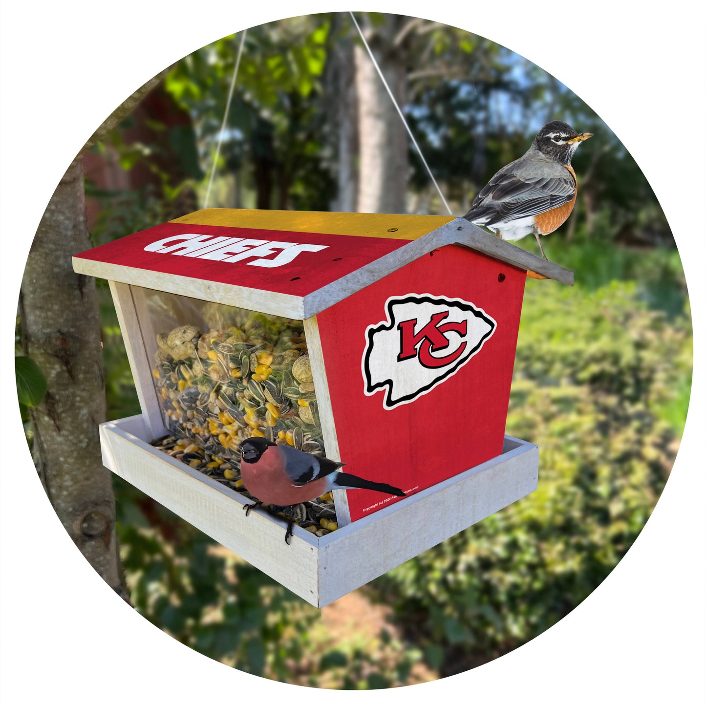 Kansas City Chiefs Bird Feeder - Assembled