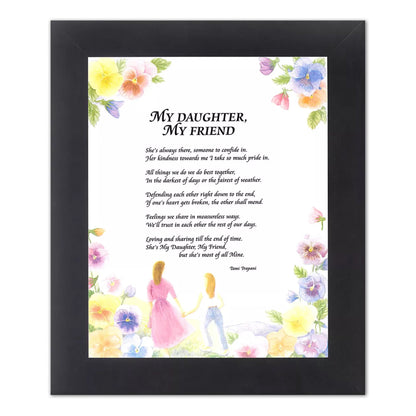 My Daughter My Friend Poem Wall Picture 8x10 Art Print