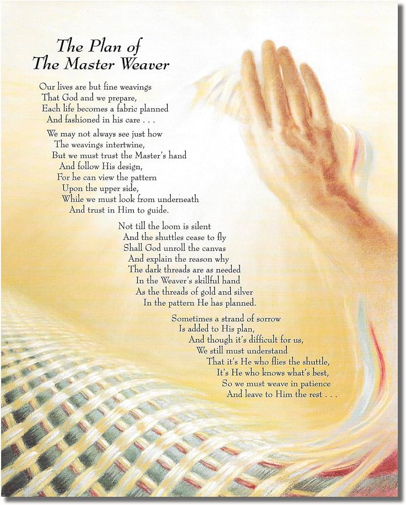 Plan of the Master Weaver Jesus Christ Religious Wall Picture 8x10" Art Print (Unframed)