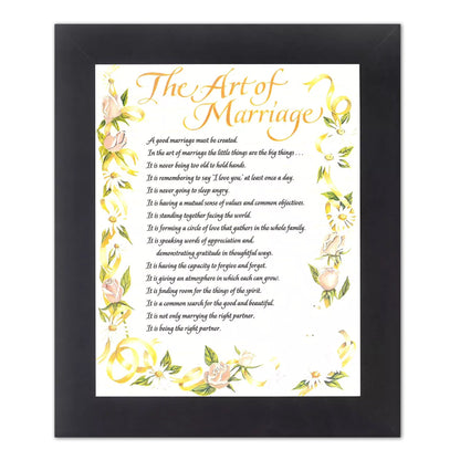 The Art of Marriage List of Rules Wall Picture 8x10 Art Print