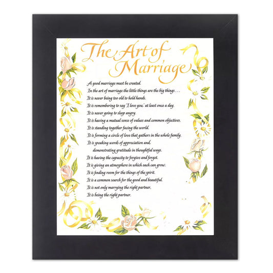 The Art of Marriage List of Rules Wall Picture 8x10 Art Print