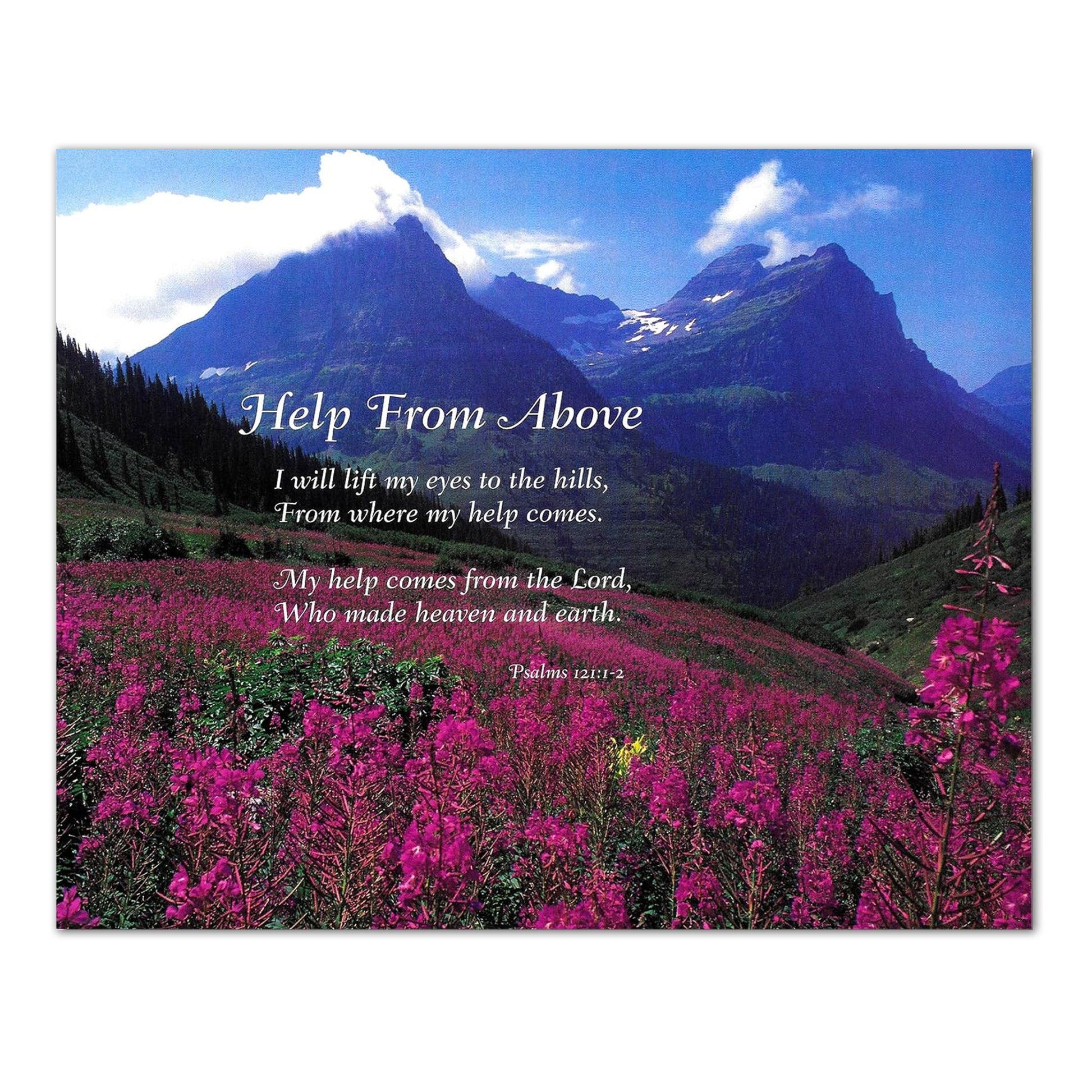 Help from Above Psalms 121 Nature Landscape Christian Wall Picture 8x10 Art Print