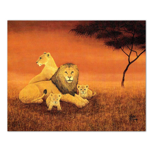 African Lion Family Animal Wildlife Wall Picture 8x10 Art Print