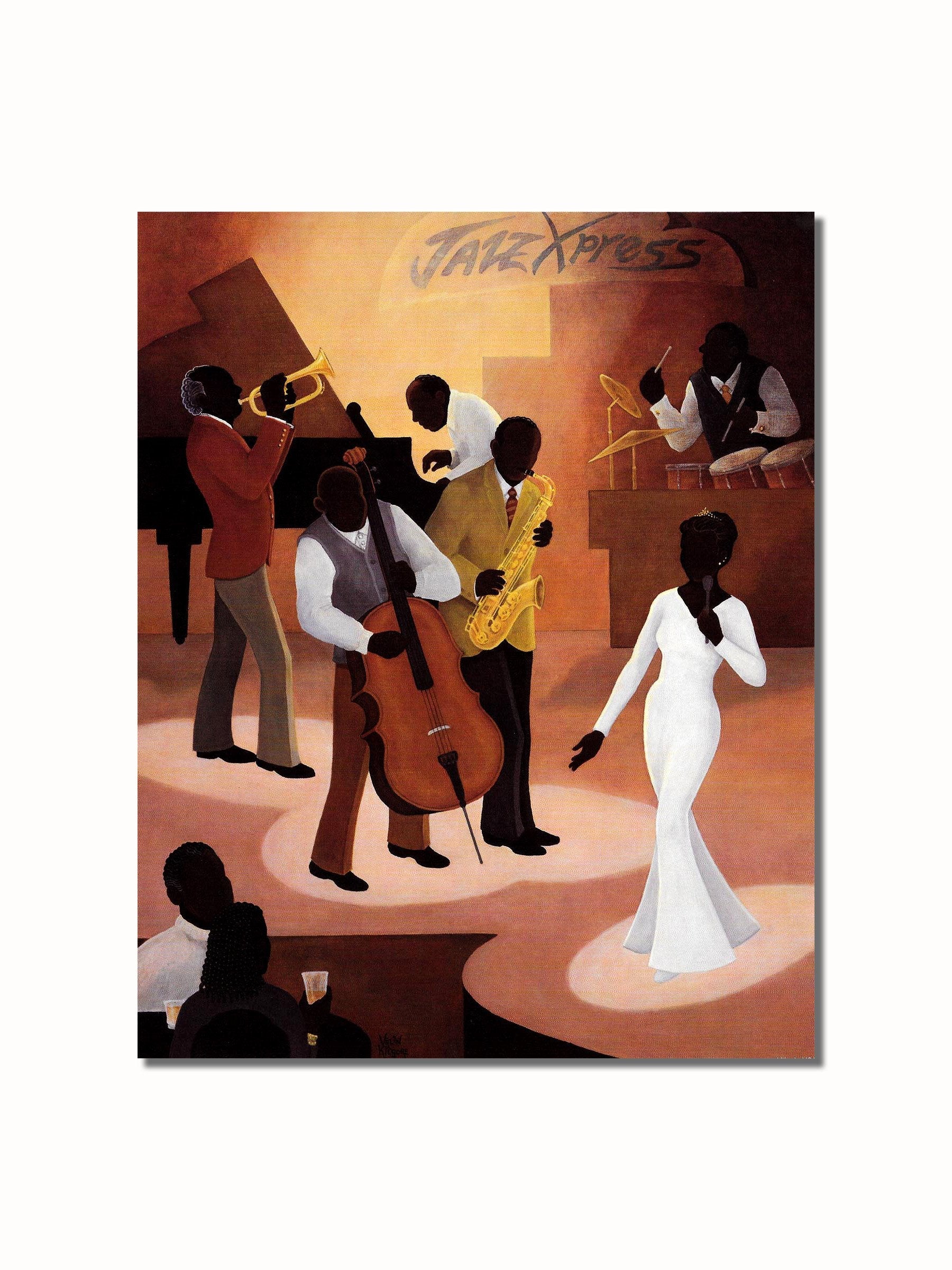 African American Black Jazz Express Night Club Wall Picture 8x10 Art Print