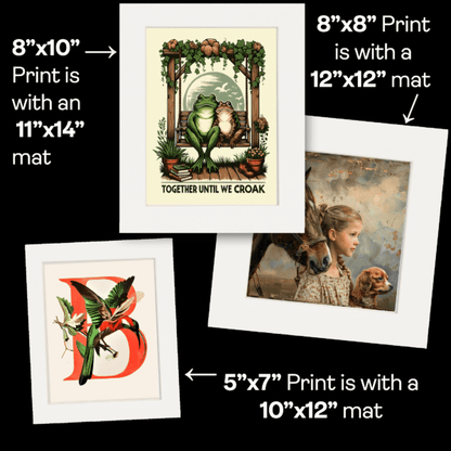 Fairy Giving Advice to Bigfoot - Fairies Wall Art Prints – 8″x10″ Artwork for 11″x14″ Frame