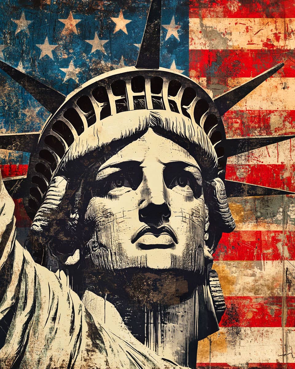 Statue of Liberty - American USA Patriotic Wall Art Prints - 8"x10" Art Print for 11"x14" Frame
