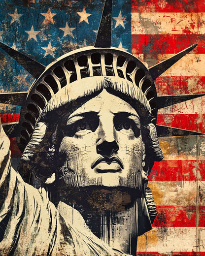 Statue of Liberty - American USA Patriotic Wall Art Prints - 8"x10" Art Print for 11"x14" Frame