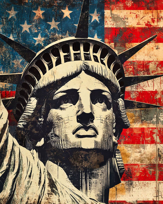 Statue of Liberty - American USA Patriotic Wall Art Prints - 8"x10" Art Print for 11"x14" Frame