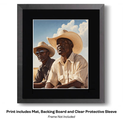 Handsome Cowboy Trio - Cowboy Western Art Prints 8"x10" Artwork