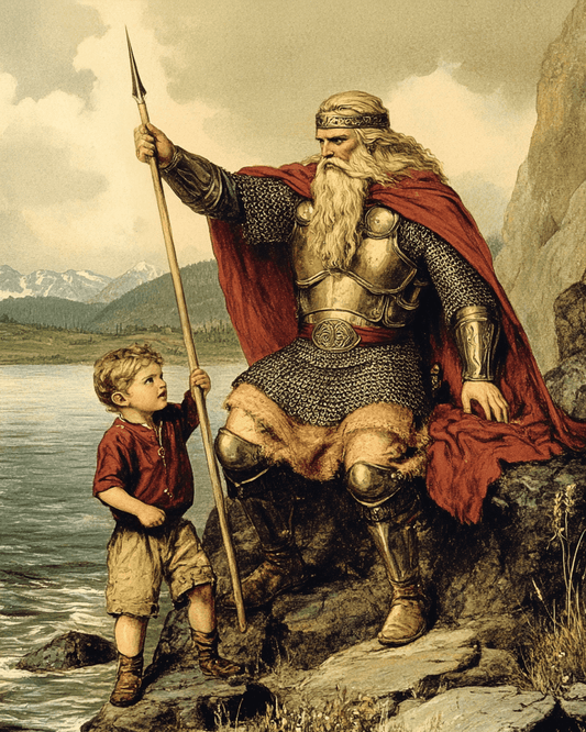 Being Told What's What - Odin the Norse God Wall Art Prints – 8″x10″ Artwork for 11″x14″ Frame