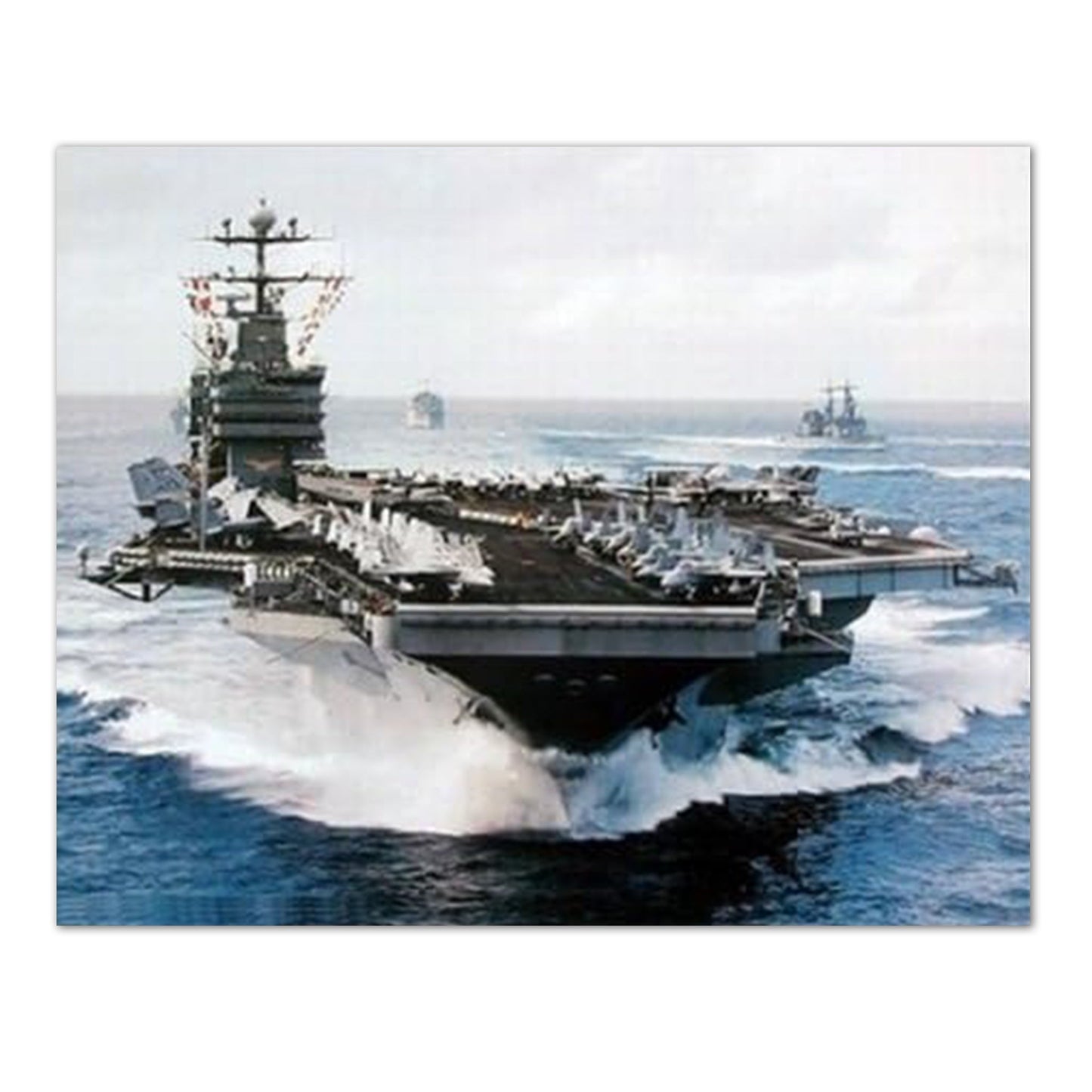 USS John C Stennis Aircraft Carrier Military Wall Picture 16x20 Art Print (with Frame Option)