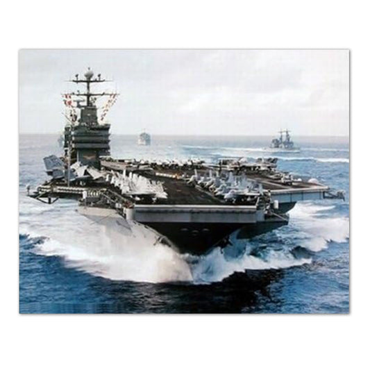 USS John C Stennis Aircraft Carrier Military Wall Picture 16x20 Art Print (with Frame Option)
