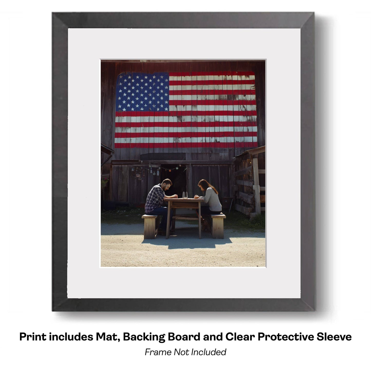 American Life- Cowboy Riding His Horse To The Barn - Americana Country Life Art Prints - 8"x10" Artwork for 11"x14" Frame