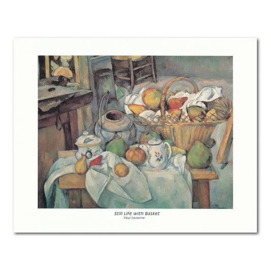 Cezanne Still Life with Basket Country Fruit Flowers French Wall Picture 16x20 Art Print