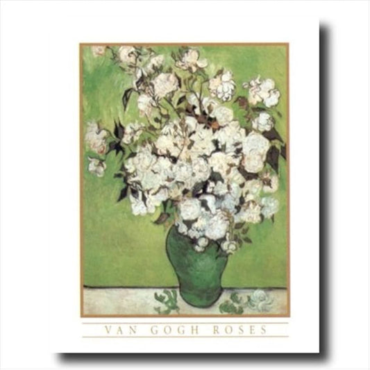 Vincent Van Gogh Roses in Vase Flower Wall Picture 16x20 Art Print