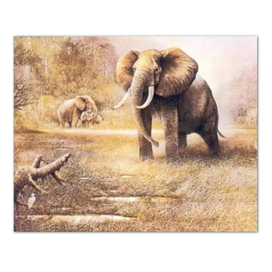 African Elephant Safari Wall Picture Art Print