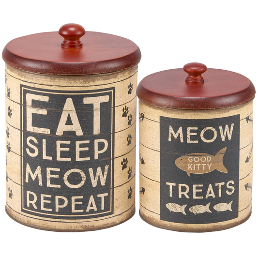 Kitty Treats Canister Set