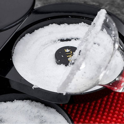 Tier Bar Glass Rimmer Bamboo Wood Sugar Salt Box with Sponge