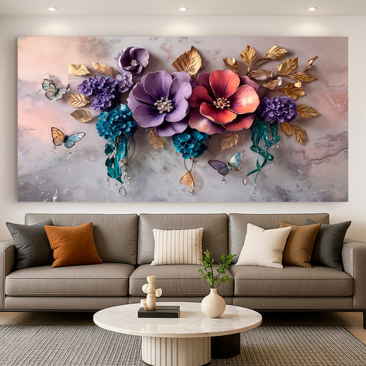 Floral Wall Art - Personalized Canvas Print | Ready to Hang Botanical Decor
