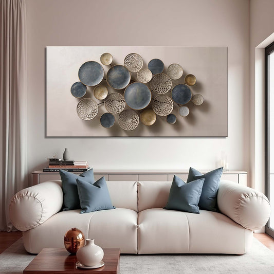 Lotus Leaf Wall Art – Abstract Canvas Art | Ready to Hang Botanical Print