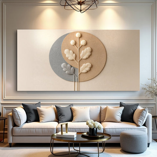 Modern Abstract Wall Art - Minimalist Canvas Art with Bright Ink Artwork