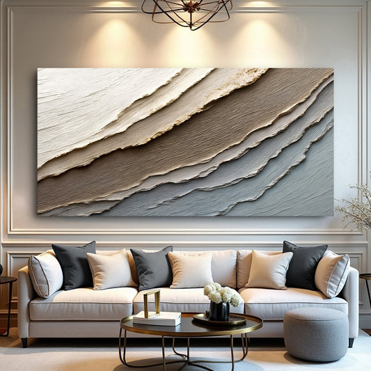 Abstract Earth Tones Art - Modern Canvas Wall Art | Ready to Hang, USA Made