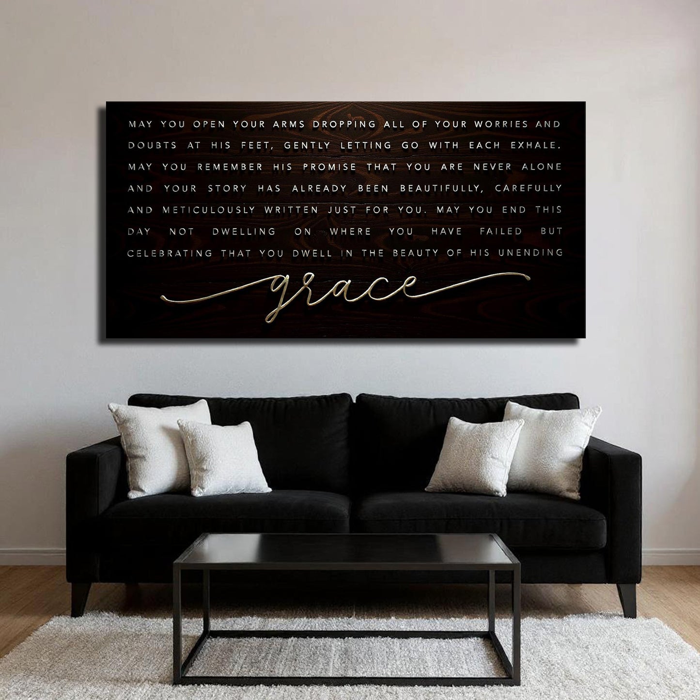 Faith Wall Sign - Personalized Inspirational Canvas Art | Made in USA Ready to Hang