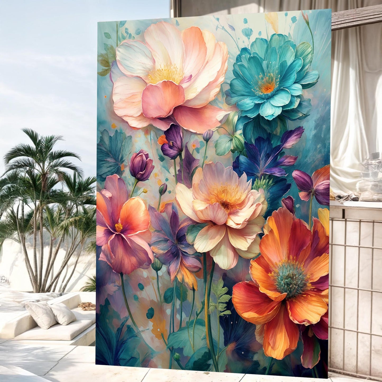 Spring Bouquet Wall Art - Personalized Canvas Print | Floral Wall Decor Ready to Hang