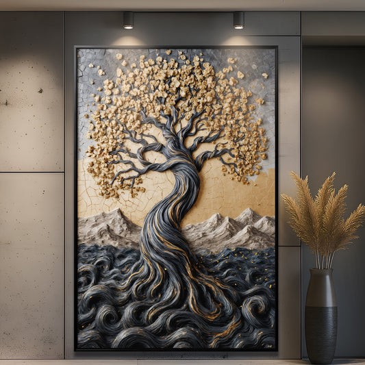 Tree of Life Wall Art - Minimalist Canvas Wall Decor | Personalized Handmade Print