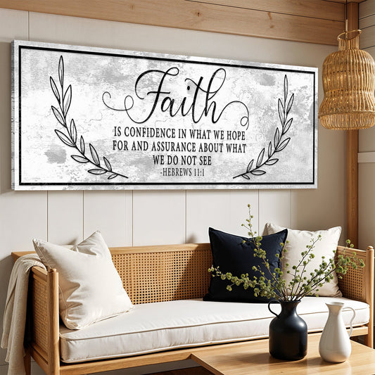 Faith Canvas Sign - Hebrews 11:1 Religious Wall Art | Personalized Christian Decor