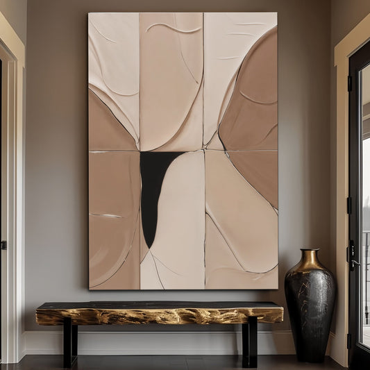 Boho Wall Art - Neutral Abstract Canvas Print | Modern Bohemian Home Decor