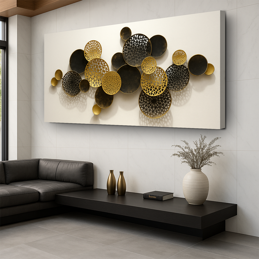 Lotus Leaf Wall Art – Abstract Canvas Art | Modern Botanical Decor Ready to Hang