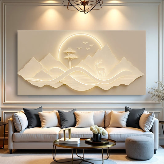 Mountain Landscape Wall Art - Modern Canvas Wall Decor | Ready to Hang