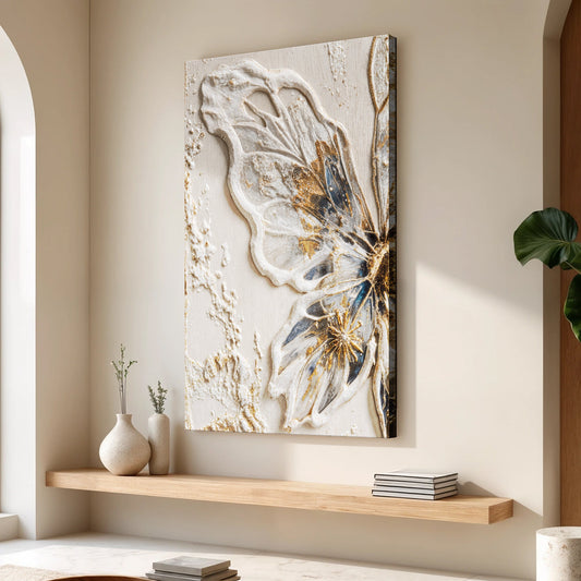 Butterfly Wall Art - Half Butterfly Canvas | Personalized Ready to Hang Decor