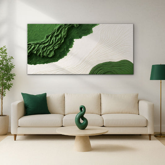 Abstract Wall Art – Green River Canvas | Modern Wall Decor Ready to Hang