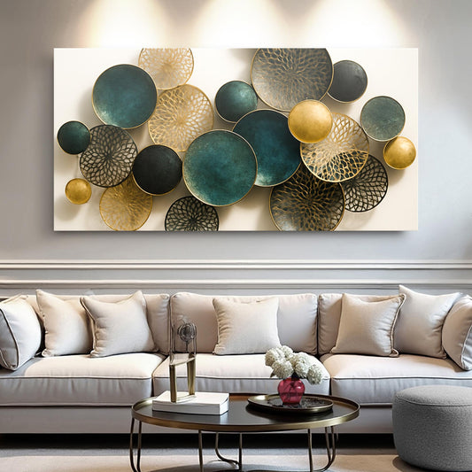 Lotus Leaf Wall Art - Abstract Canvas Wall Decor | High Quality USA Made