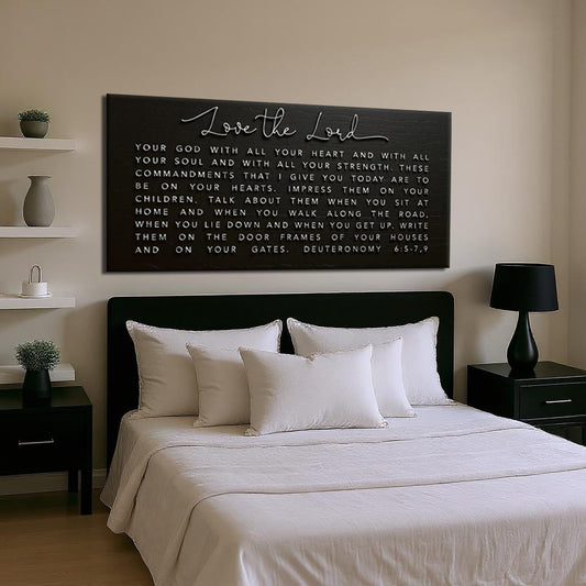 Faith Wall Sign - Personalized Scripture Quote Sign on Inspirational Canvas Art