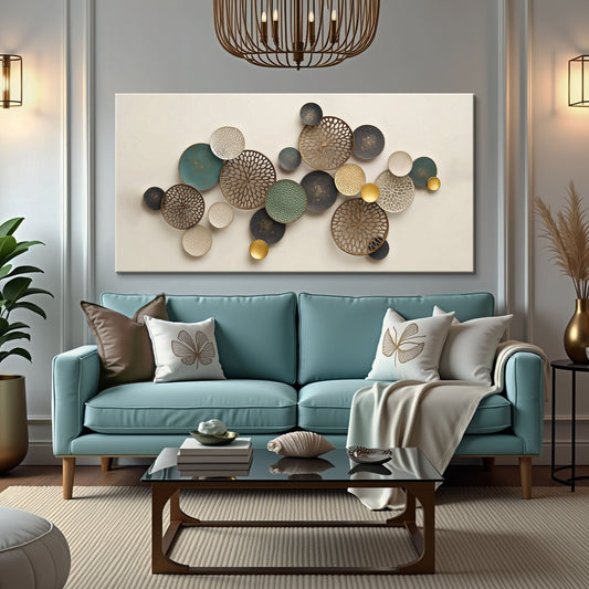 Lotus Leaf Wall Art – Abstract Canvas Print | Modern Botanical Decor