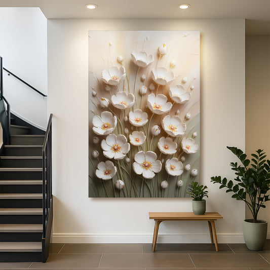 Floral Wall Art - Personalized Canvas Wall Decor With Bright Ink, Ready to Hang