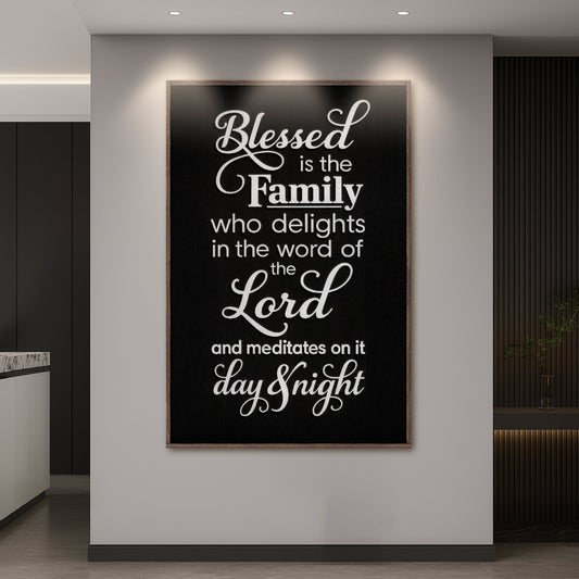 Family Faith Sign – Personalized Canvas Wall Art | Ready to Hang Christian Decor