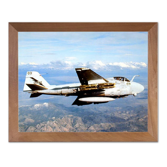 A6E Intruder Jet Airplane Wall Picture Honey Framed Art Print