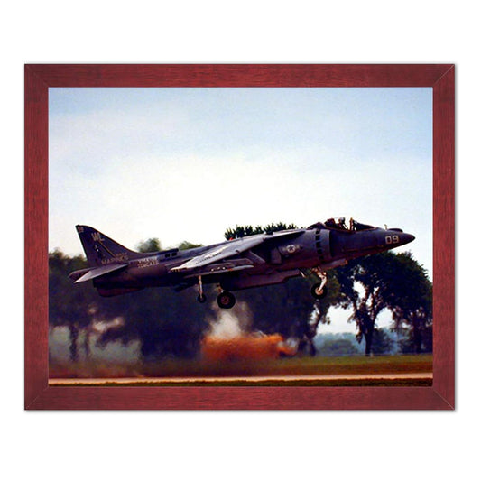 USMC AV8B Harrier Jet Airplane Picture Framed Art Print