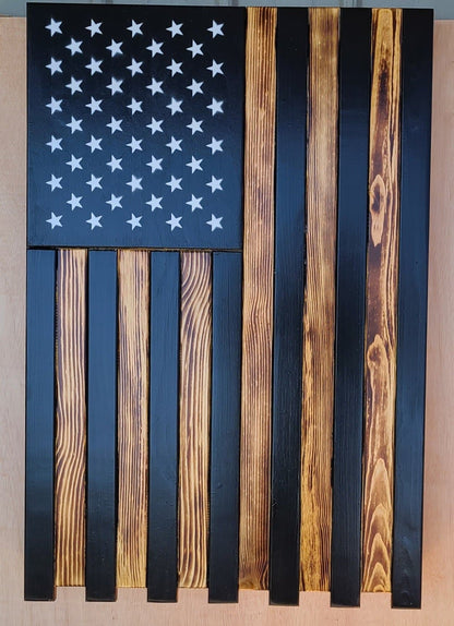 Large Vertical Hanging American Flag Gun Concealment Case