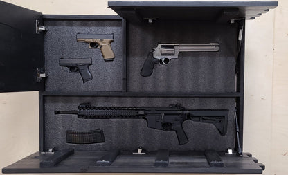Deluxe 3 Compartment Gun Concealment Case (Traditional American Flag Designs)